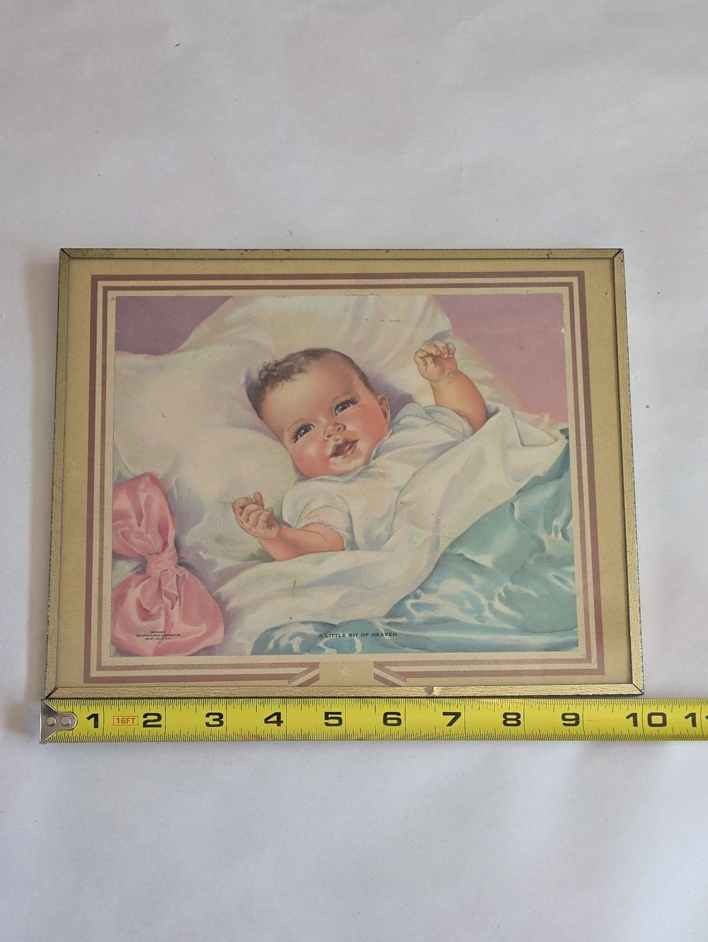 1930s/1940s Sweet Nursery Print — Pastel Pink & Blue Baby Art Illustration